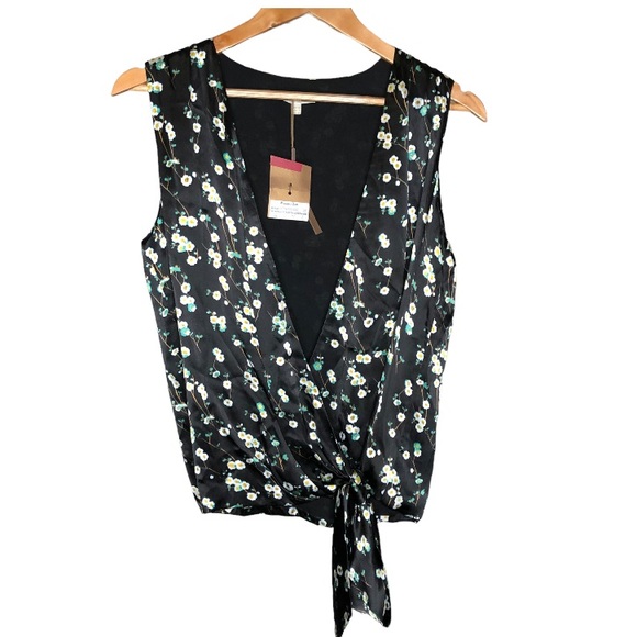 Massimo Dutti Tops Nwt Sleeveless Flral Wrap Around Top Poshmark